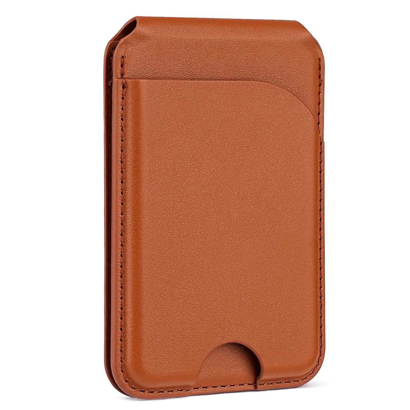 

PU Leather Magnetic Card Holder Bi-Fold Phone Card Bag with Kickstand Function Grey
