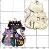 10 Color Enamel Alloy Cartoon Cat Charms Pendants for DIY Jewelry