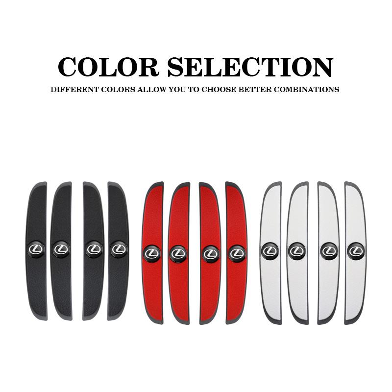 MVTT4 4PCS Rubber Car Door Anti-Collision Scratch Protector Sticker for Lexus F SPORT NX RX ES UX GS GX IS LS LX CT RC 350h etc