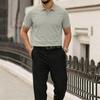 Men Short Sleeve Polo Shirt Classic Lapel Collar Casual Solid Color Lightweight Breathable Summer Tee Top for Daily Wear