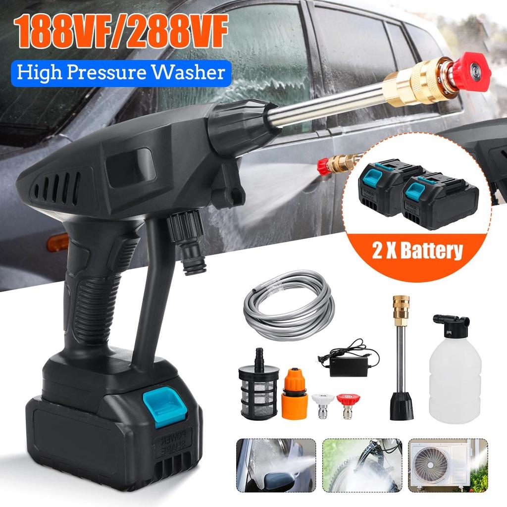 88000mAh 30BAR Wireless Car Washer High Pressure Car Wash Water Gun Portable High Pressure Washer Foam for Battery Black