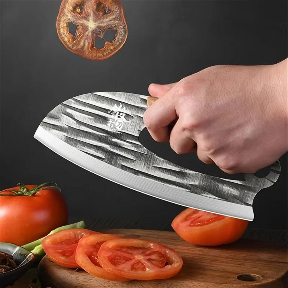 PLYS Utility Knives, Wooden Handle, Slicing Knife, Forge a Chef's Knife Cooking Butcher Vegetable Fruit Knife Kitchen