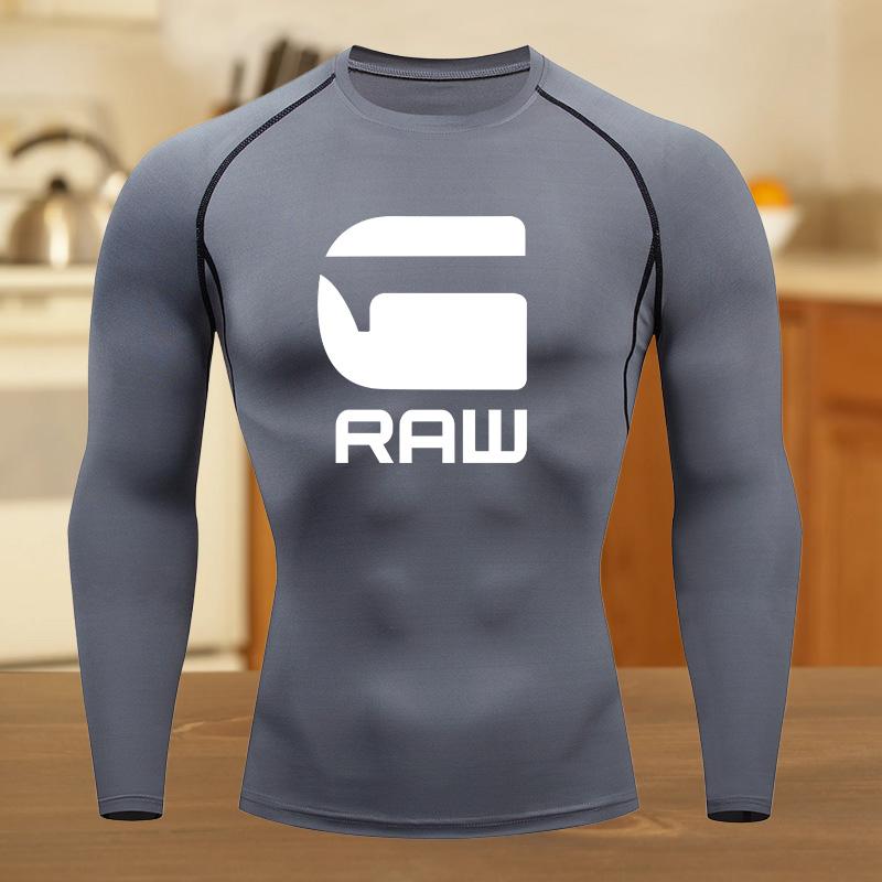 Men Compression Shirt for Workout Quick Dry Top Breathable Sweat Absorbing Tight Fit Fitness Suit T-Shirt Gym Sweat-Resistant