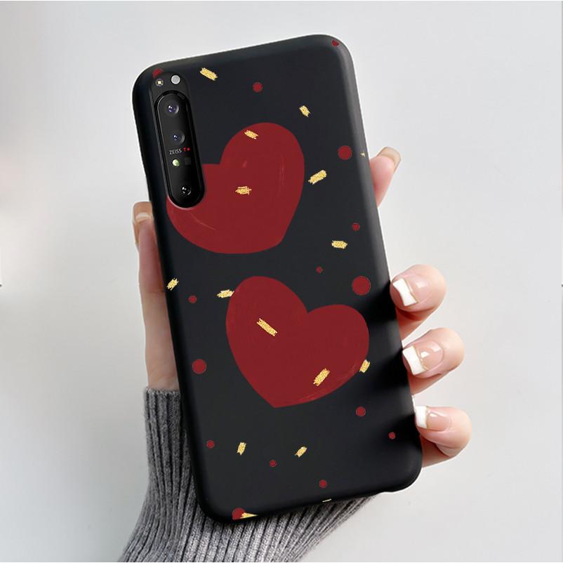 Hülle für Sony Xperia 1 II 1 III Luxus Mode Schmetterling Blume Schwarzes Silikon TPU Weiche Handyhülle für Sony 1II 1III Rückseite