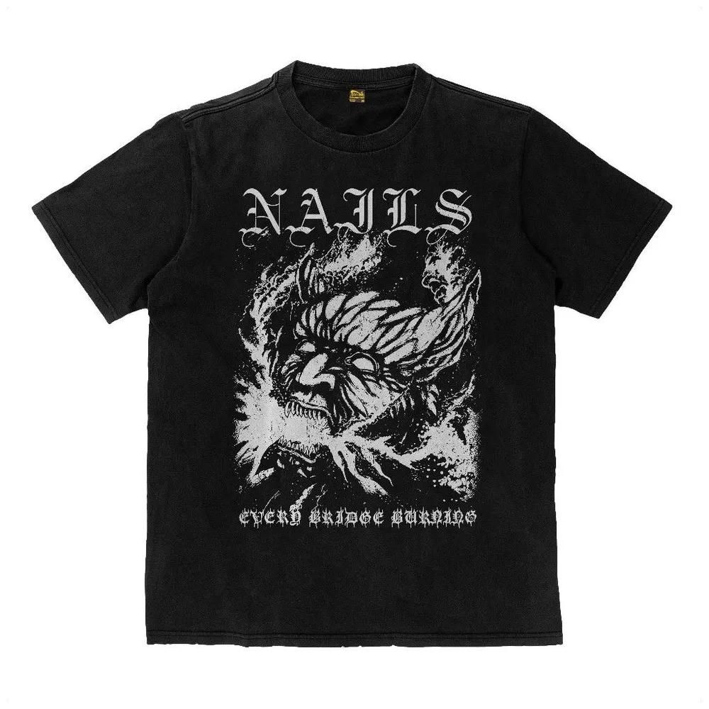 Unisex Short Sleeve Crew Neck Cotton T Shirt Nails Every Bridge Burning Band XXXXL