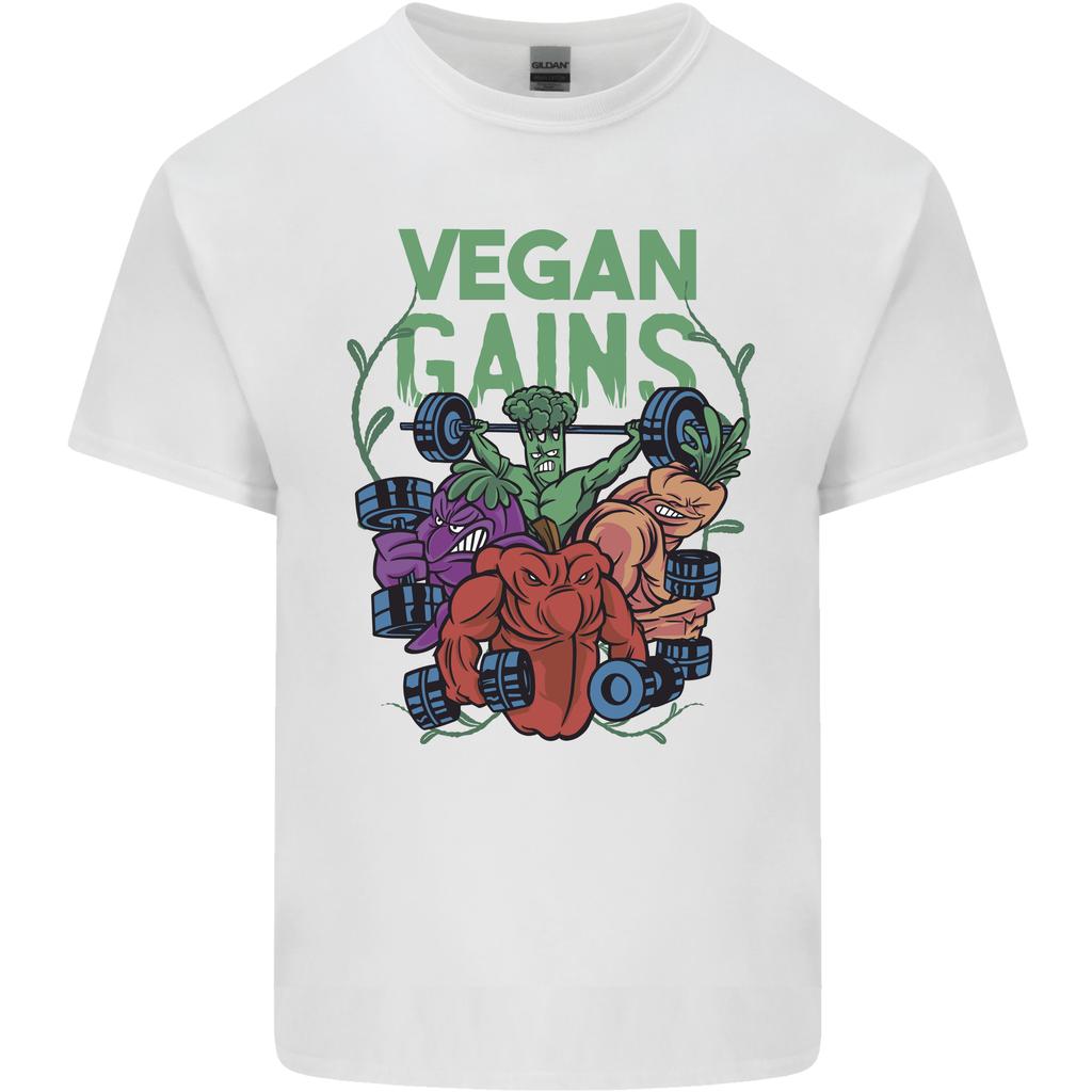 Vegan Gym Bodybuilding Vegetarian Unisexs Light Cotton TShirt
