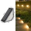 Solar Deck Lights Fen Lights Outdoor Step Lights Waterproof Solar Lights for Railing Stairs Step Fen Yard Patio and Pathway