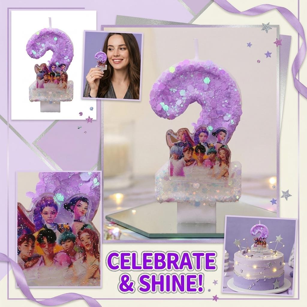 Fashion Cartoon Creative Birthday Candles Party Digital Candles