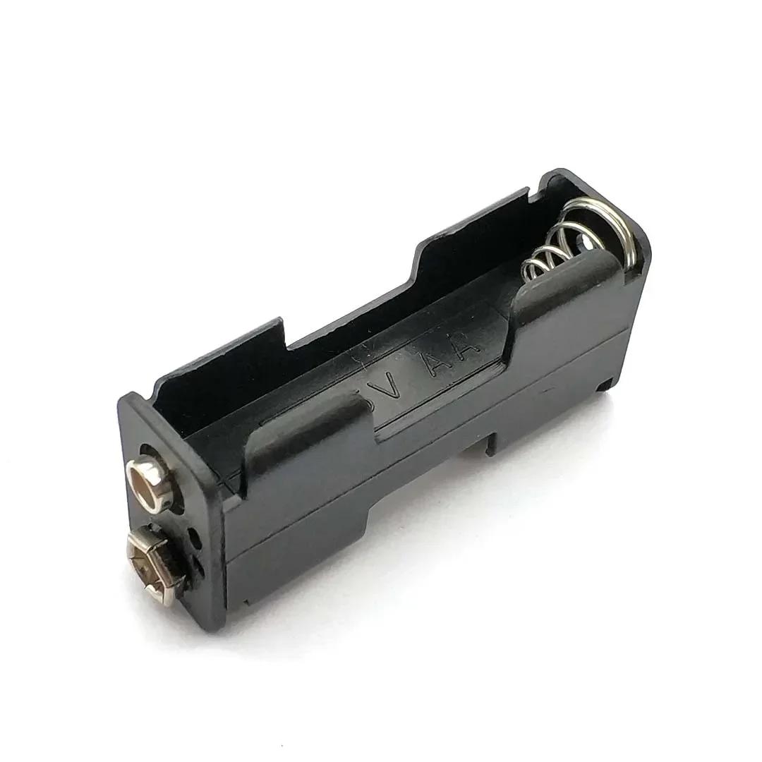 

Держатель батареек AA 3В 6В 9В 12В для 2X 4X 6X 8X батареек AA Черный пластиковый бокс-кейс для хранения Двухслойный с 9В разъемом Short-3V