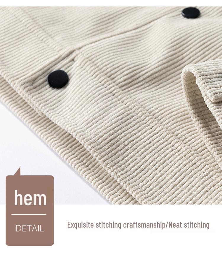 Men's Trendy Corduroy Turn-Down Collar Jacket - Stylish, Versatile Outerwear