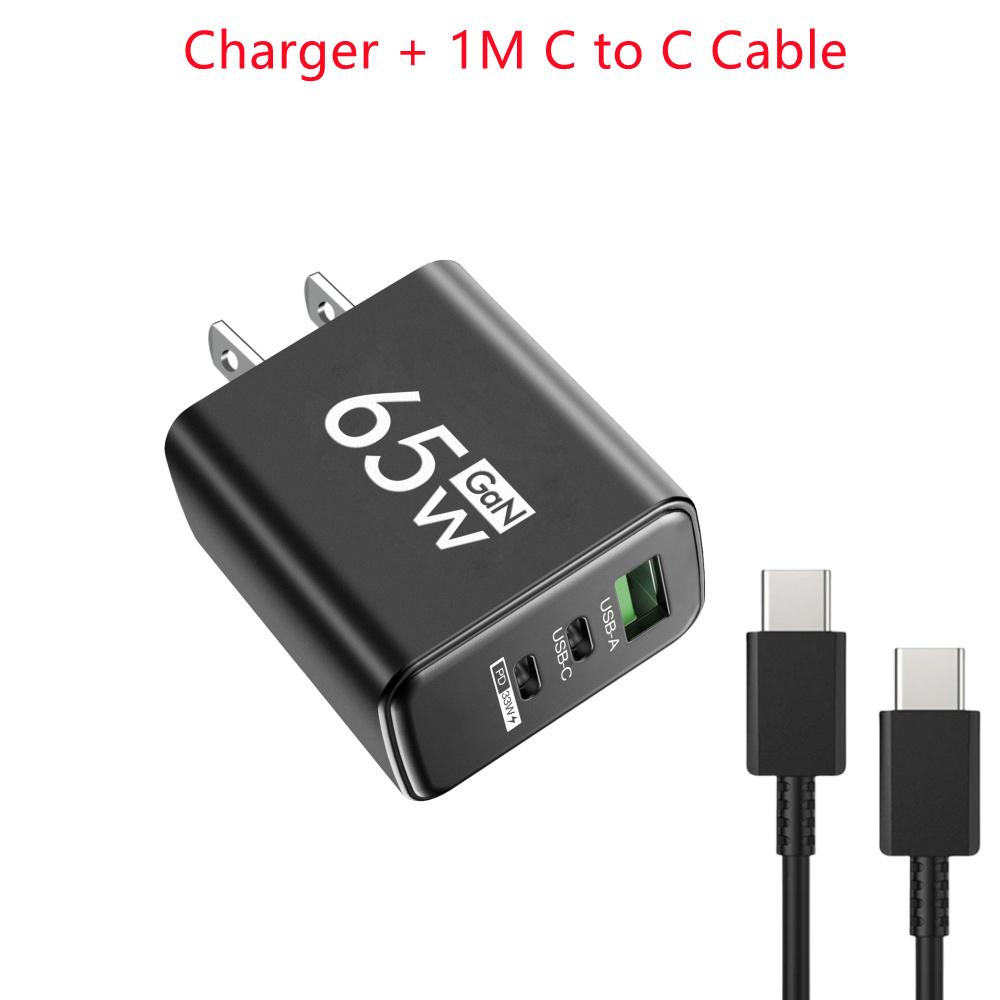 65W GaN Fast Charger USB Type C PD QC3.0 Quick Charging Charger Mobile Phone Adapter for 14 15 Pro Samsung Huawei