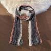 Scarf Shawl Two-Color Gradient Design Pleated Scarf Warm Neck Wrap Cold Weather Neck Warmer Fashion Accessories