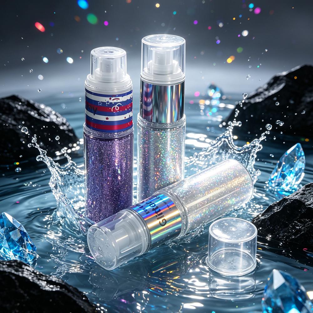 Glitzer Spray Schimmer Highlighter Glow Gesicht Körper Highlight Wasserdicht Langanhaltend Festival Make-up Kosmetik
