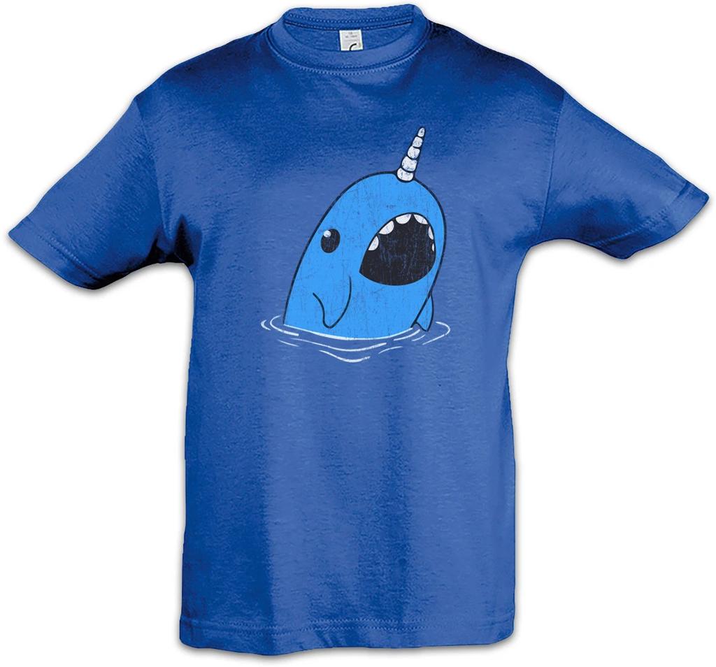 Narwhal Kids Boys T-Shirt Narwhal Fun Fairies Horn Rainbow Whale Sailor Toon