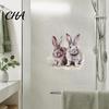 Self Adhesive Wall Mural for Children Bedroom Cartoon Rabbit Sticker Kids Room, Waterproof PVC Bunny Decal, Watercolor Nursery Decor Peel And