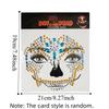 Funny Halloween Fake Tattoo DIY Skull Face Sticker Rhinestone Face Sticker  Day of The Dead