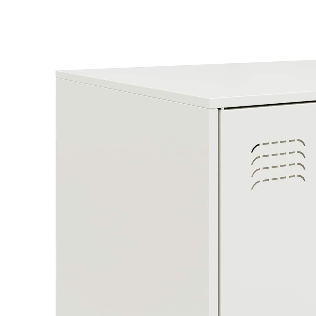 Sideboard White 67x39x107 cm Steel