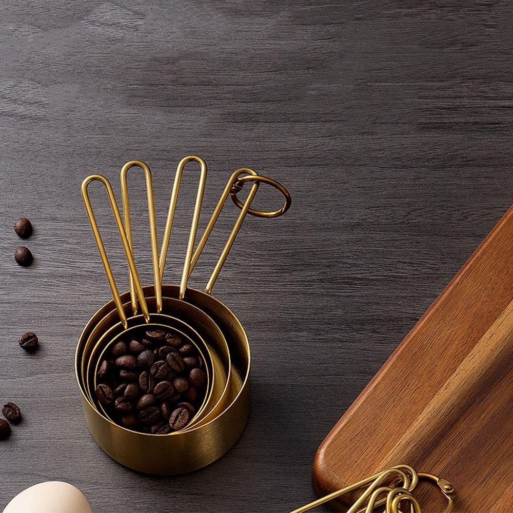 Cooking Baking Measuring Spoon Gold Measuring Cup Set Multi-purpose Measuring Cups Kitchen