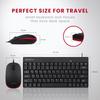 Perixx Mini Keyboard and Mouse Set USB Black Wired English Layout PERIDUO-212BUS