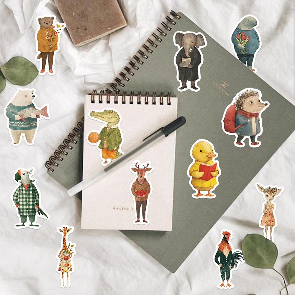 50Pcs Art Animal Retro Horror Cartoon Stickers Diy Phone Laptop Luggage Skateboard Graffiti Decals Fun For Kids Toys Gifts