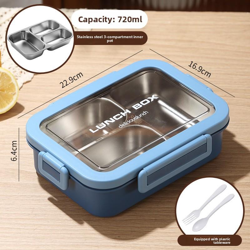 Microwave Safe Lunch Box With Dividers For Office Workers And Students In Nordic Style