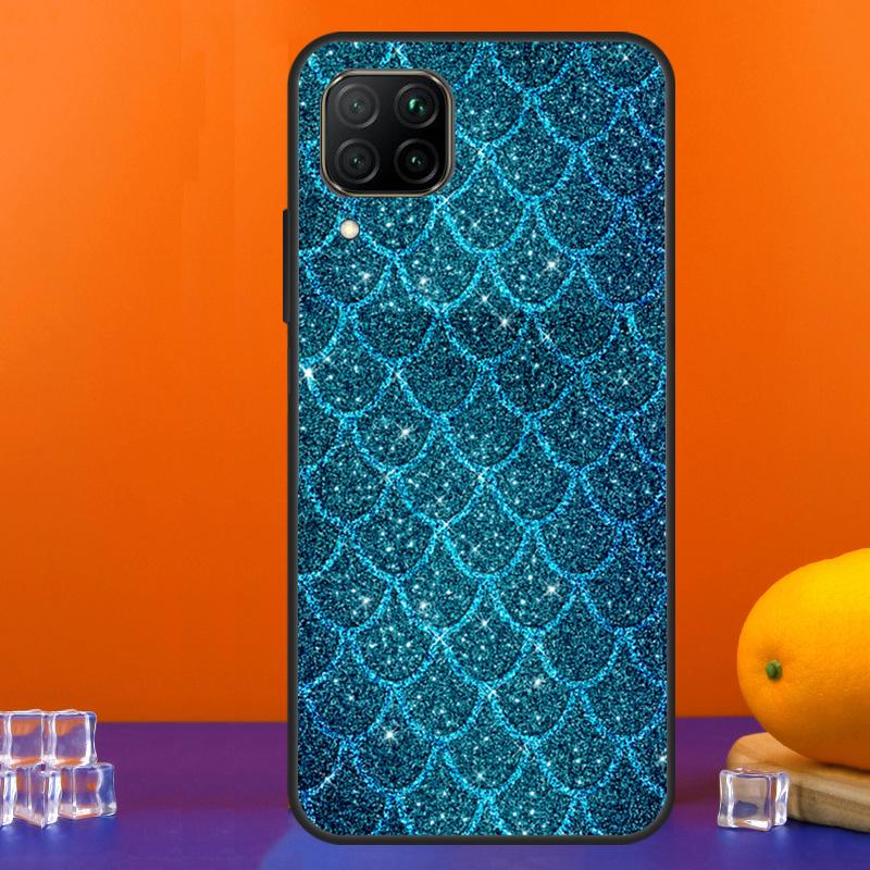 Watercolor Faux Mermaid Scales For Huawei Nova Y90 Y91 Y60 Y70 Y72 Y61 9 10 SE 12i 12s 11i 5T P60 Pro P20 P30 P40 Lite Case