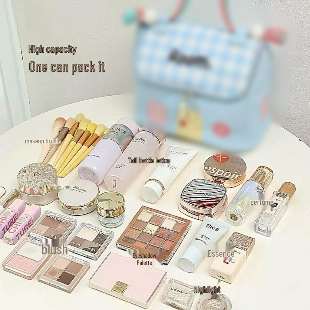 Kompakter mehrschichtiger Make-up- und Hautpflege-Organizer - Großes Fassungsvermögen, reisefreundlich, fleckenabweisend