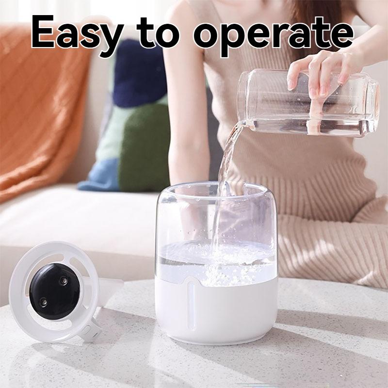 High-Capacity USB Humidifier with Dual Spraying Function Perfect for Home Office Dormitory Bedroom Equipped with a Night Light