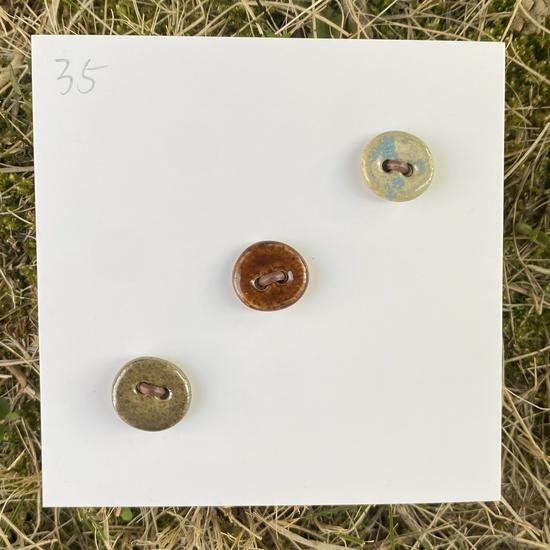 Rainbow Ceramic Button Fasteners for DIY Knitting & Doll Clothes (12/15mm)