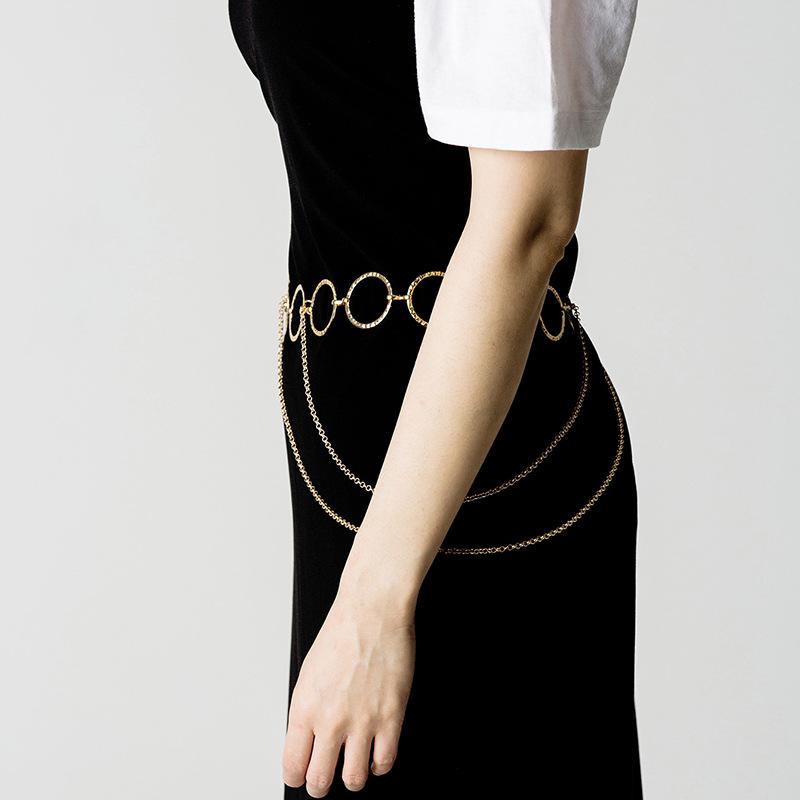 Women's Versatile Fashion Waist Chain Ring Waist Chain Simple Fashion Women's Versatile Waist Chain Metal Women's Waist Chain