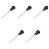 Roasting Baster Set of 5 with Flexible Squeeze Bulbs and Clear Tapered Tubes for Basting Turkey, Chicken, Steak, Fish, and Vegetables