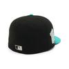 New Era Cap 59FIFTY 14711698 NER35C0391 LA Black 7 SIDE PATCH UNDER VISOR ONSPOTZ Exclusive Hat Gokyu Fifty 5950 Side Patch Straight Flat Visor 2 Tone