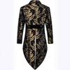 Adult Men Victorian Coat Costume Black Tuxedo Halloween Cosplay Costume Tailcoat Gothic Steampunk Trench Frock Outfit Overcoat