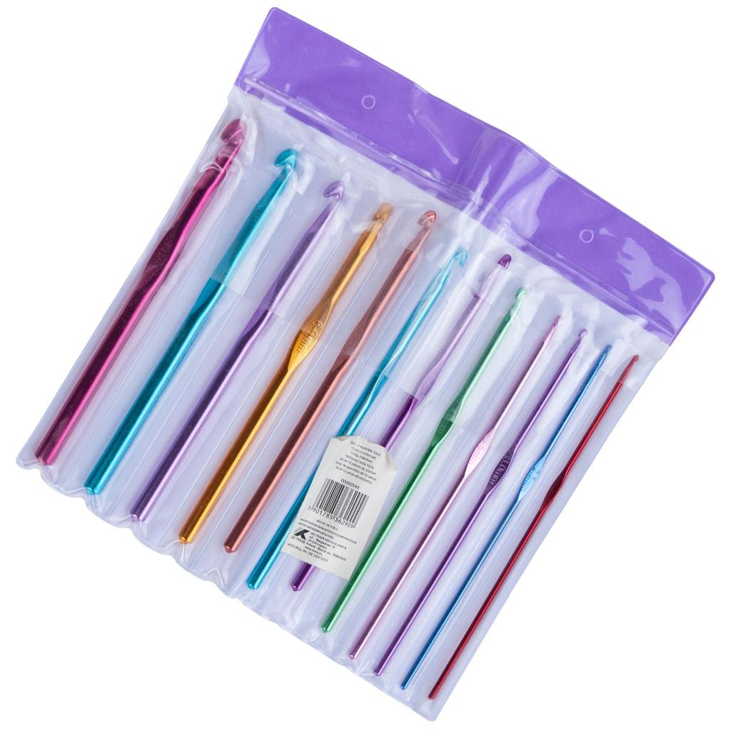 HH80 CROCHET HOOKS SET 12 HOOKS 2-8MM SET winter evenings