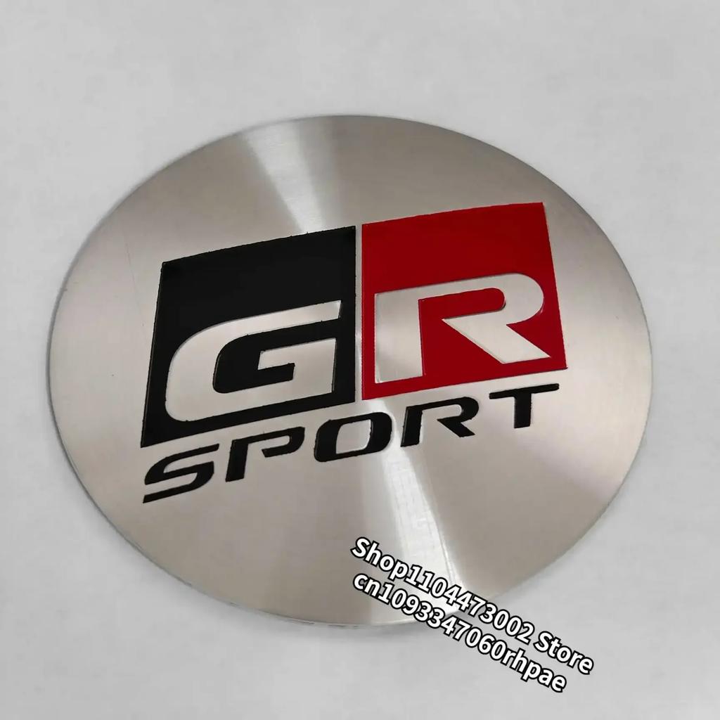 4pcs 56mm 60mm GR Aluminum Wheel Hub Center stickers for Toyota Modified hub center cap sticker Car Accessories