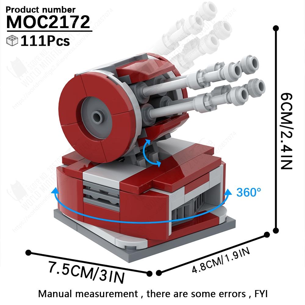 MOOXI Classic Military Space Wars Movie Weapons Gun Cannon Model MOC Bricks DIY Assembled Building Blocks Compatible Figures Toy