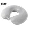 Memory Foam Cushion Travel Neck Pillow, U Shaped Headrest for Airplane Removable Velvet Pillow Cover Car, Soft Support Office Nap, Washable