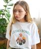 BONIEE Retro Retriever Collage Loose T-Shirt White