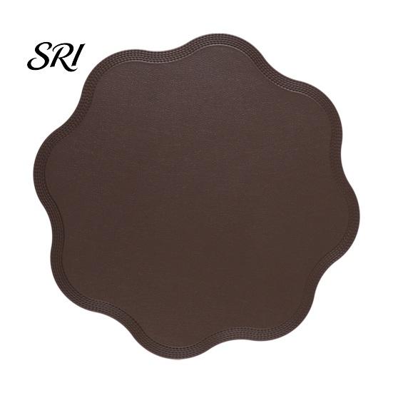Wear-resistant Placemats Reusable PVC Placemat Heat Insulating Mats Wear-Resistant Long-lasting Stain-Proof Non-Slip Table for Dining Waterproof 38cm коричневый