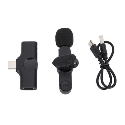 2.4GHz Wireless Lavalier Microphone Noise Reduction Lapel Mic for Video Recording Live Streaming Vlo