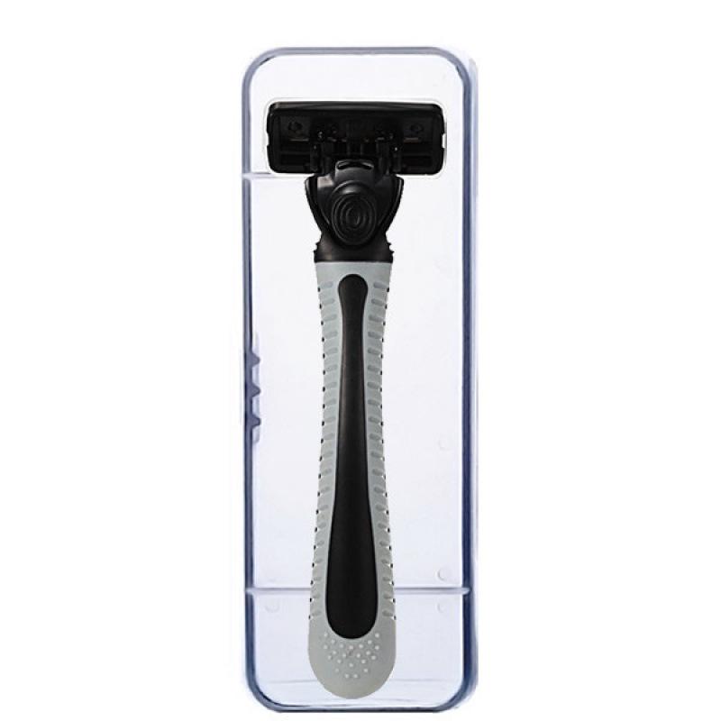 6-Layer Ultra-Thin Men's Razor with Replaceable Anti-Scratch Heads