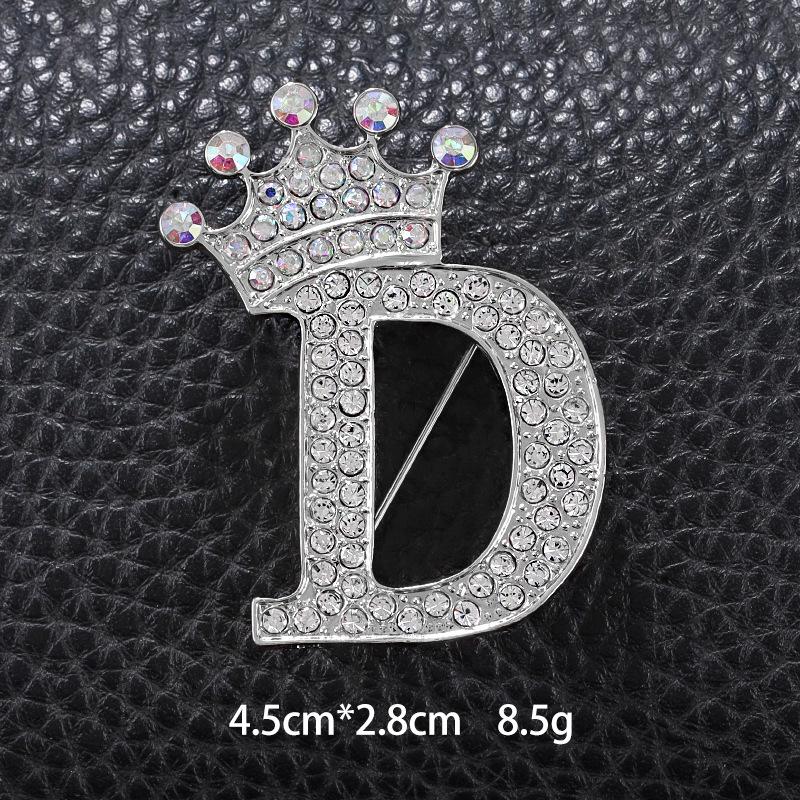 Unisex Versatile English Letter Brooch Lapel Pin for Suits and Clothing