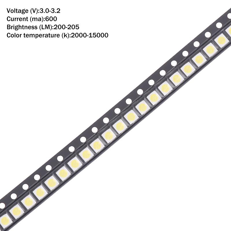 100 buc pentru iluminare de fundal LED de mare putere 2W 3.0-3.4V/6.0-6.4V 3030 94Lm alb rece iluminare de fundal LCD pentru aplicații TV EMC 3030C-W3C3