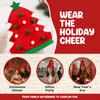 Funny Red Green Color Christmas Tree Hat Funny Style Soft Material Xmas Party Hat Adult Size Festive Hat Party Supplies