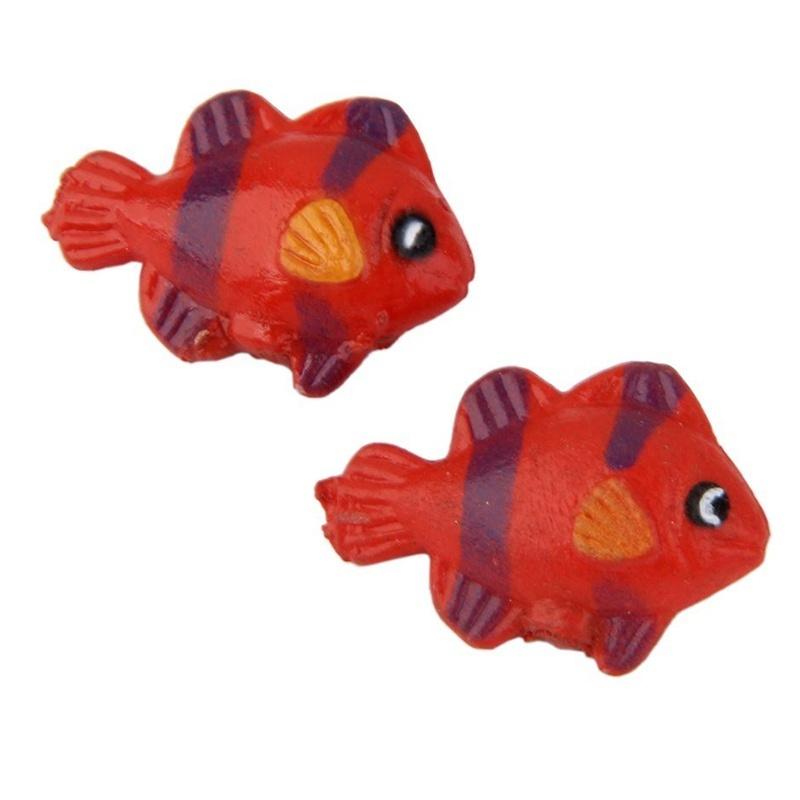 5Pcs/Lot Random Miniature Tropical Fish Fairy Garden Terrarium Figurine DIY Bonsai Craft