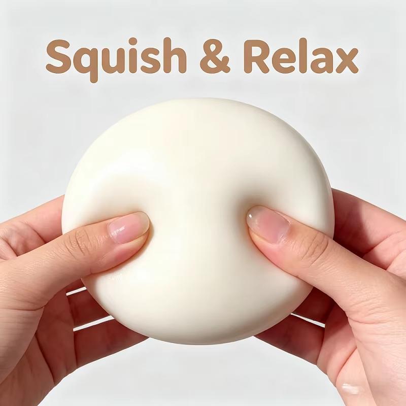 1Pcs Cute Milky White Yogurt Cake Squeeze Finger Toys Milk Cake Squeeze Taba Soft Toy Stress Relief Toy For Girl Birthday Gift