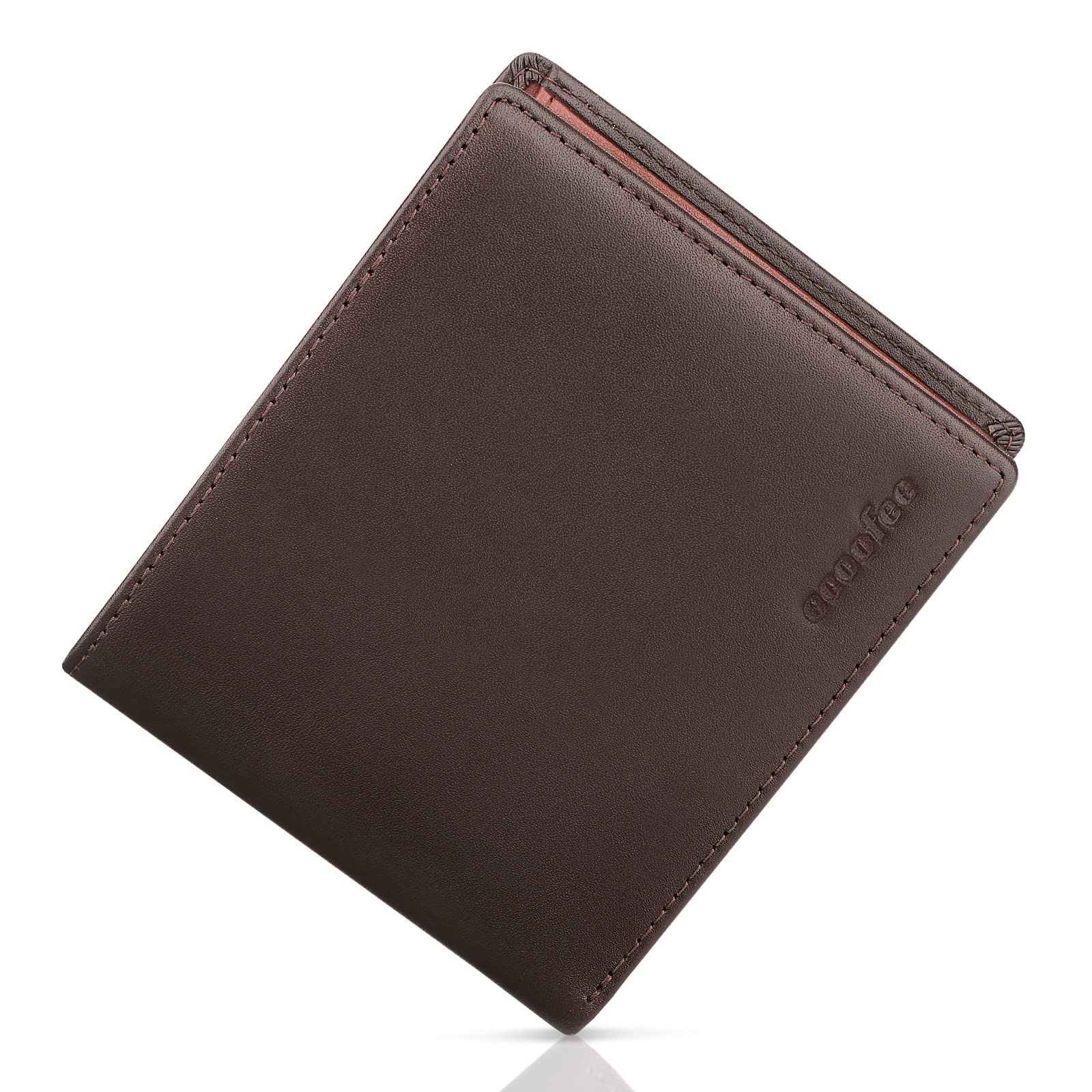 

Bifold Genuine Thin Coin Bifold Compact Made by a Wallet Craftsman [ecoofee] Men s Wallet, Leather, Box-Type Purse, Wallet, Wallet, (Brown), Top-Class
