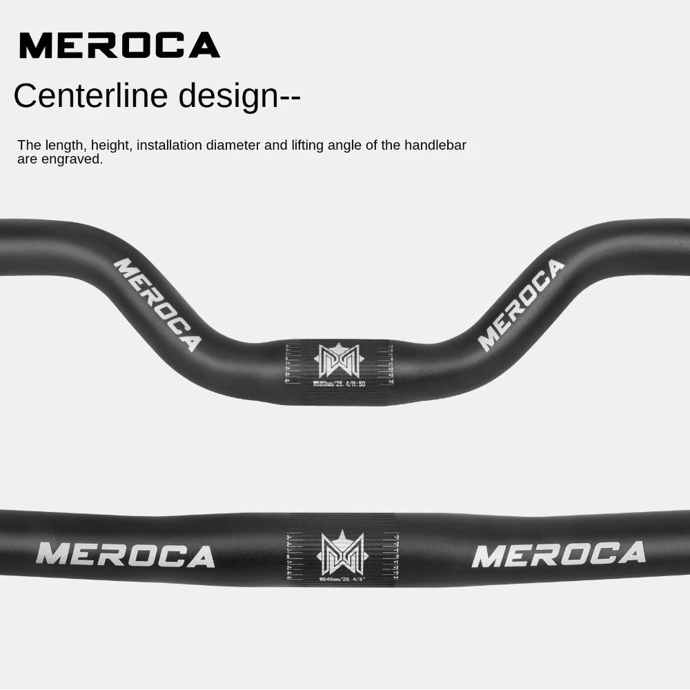 MEROCA Bike Handlebar 25.4X540/580mm Straight/Swallow Bicycle Parts Aluminum Alloy Cycling Accessories for Mountain Bikes