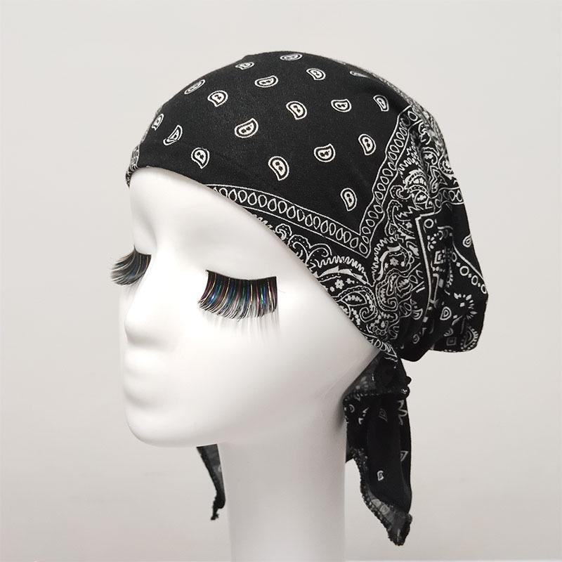 White Pirate Tricorne Bandana Chemotherapy Cap - Thin, Breathable, Adult Headwrap