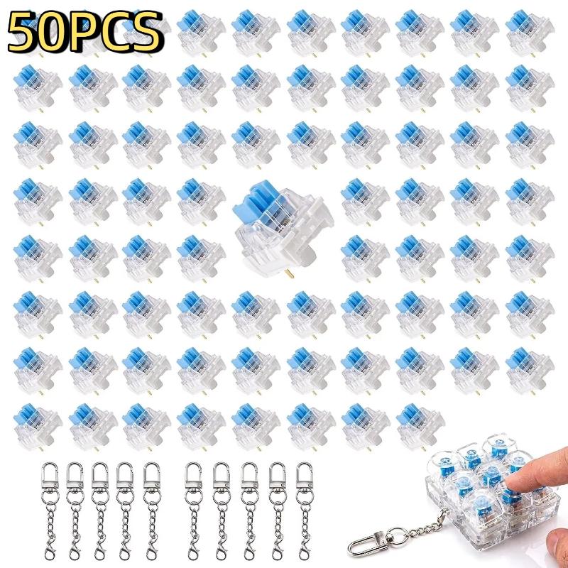 30/50 Pcs 3 Pin Mx Style Mechanical Keyboard Switches Clicky For 3D Printed Fidget Toys Diy Projects With 10 Ketch